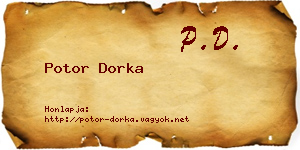Potor Dorka névjegykártya